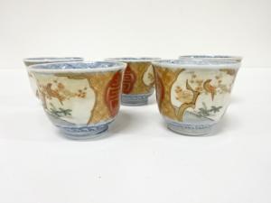 古伊万里　染錦　向付　5客